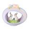 Roman 5.5 Inch Pink Sugar Egg Easter Figurine , Spring Decor Easter Egg Rabbit